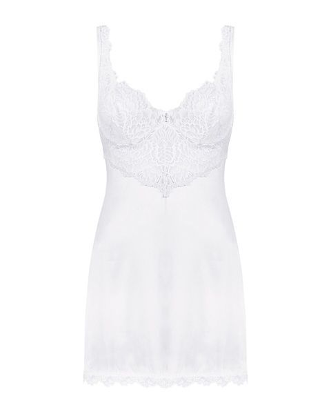 Сорочка Obsessive Amor Blanco underwire chemise & thong white S/M SX1126
