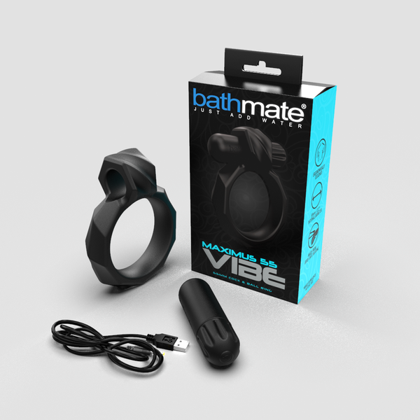 Ерекційне кільце з віброкулею Bathmate Maximus VIBE 55mm, перезаряджається SO7501