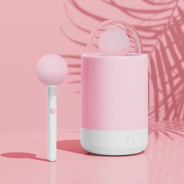 Вибратор-конфетка на палочке KISSTOY Pink Pop, зарядный кейс-ночник, 10 режимов вибрации SO9989 фото