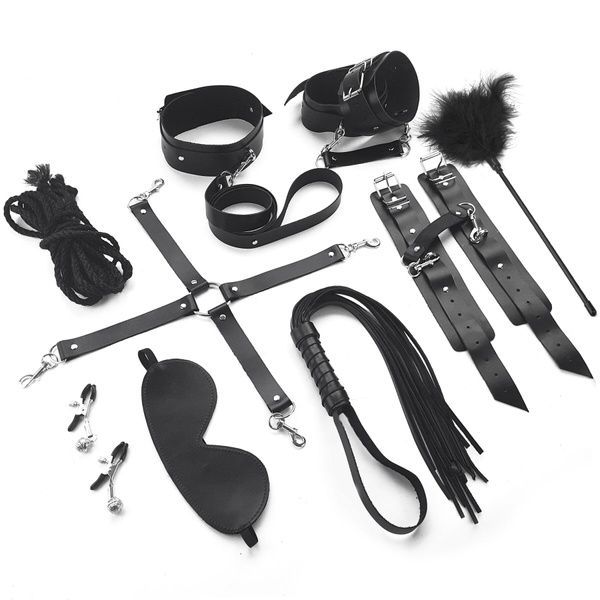 Набор BDSM Art of Sex &ndash; Set Leather, 10 предметов, черный, натуральная кожа SO7138 фото