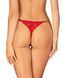 Трусики з доступом Obsessive Ingridia crotchless thong XL/2XL, червоні SO9045 2