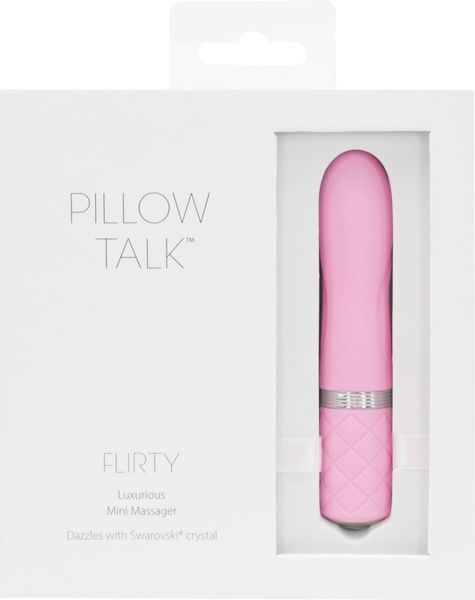 Роскошный вибратор PILLOW TALK - Flirty Pink с кристаллом Сваровски, гибкая головка SO2725 фото