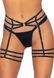 Leg Avenue Rhinestone garter strapps OS Black SO7932 1