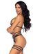 Leg Avenue Rhinestone garter strapps OS Black SO7932 5