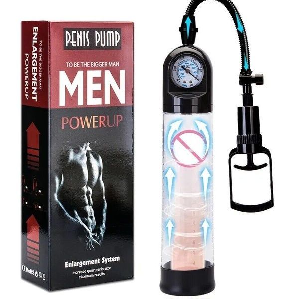 Вакуумна помпа Men Powerup зі стрілковим манометром та ручним насосом SO8704