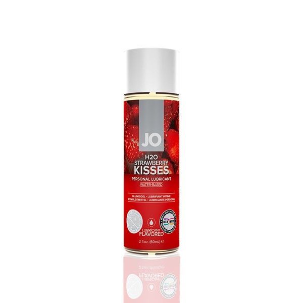 Смазка на водной основе JO H2O - Strawberry Kiss (60 мл) без сахара, растительный глицерин SO5225 фото