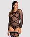 Бодістокінг Obsessive Bodystocking G320 S/M/L, панчохи, боді, декор у вигляді ліній SO7241 1