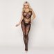Ажурный бодистокинг с вырезами "Клео" Black One Size SO3664 фото 1