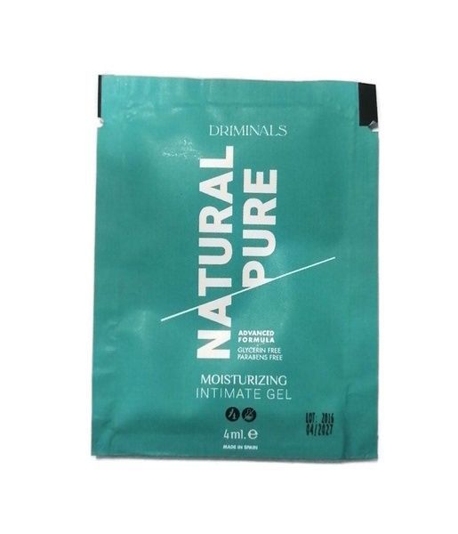 Пробник гель-лубриканту для чутливої шкіри Driminals Natural Pure (4 мл) SX0730