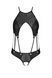 Боди с открытым доступом Passion TASMINA BODY S/M, black, экокожа, шнуровки, ажурные кружева SO7110 фото 3