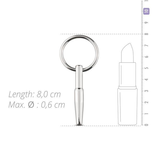 Порожнинний уретральний стимулятор Sinner Gear Unbendable &ndash; Hollow Penis Plug, довжина 4 см, діаметр SO4580