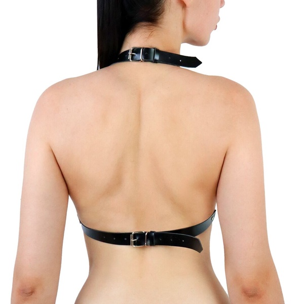 Портупея жіноча з шипами Art of Sex - Demia Leather harness, Чорна XS-M SO8305