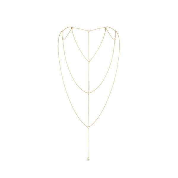 Ланцюжок для спини Bijoux Indiscrets Magnifique Back and Cleavage Chain - Gold, прикраса для тіла SO2657