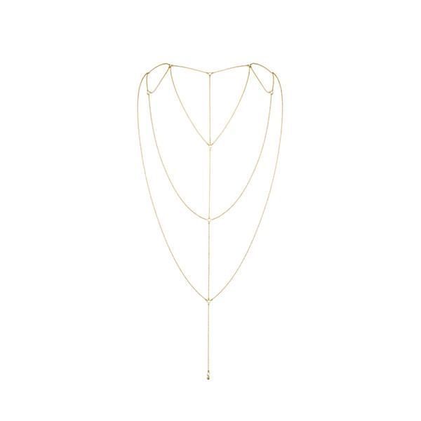Ланцюжок для спини Bijoux Indiscrets Magnifique Back and Cleavage Chain - Gold, прикраса для тіла SO2657