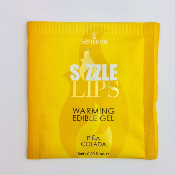 Пробник масажного гелю Sensuva - Sizzle Lips Pina Colada (6 мл) SO3378