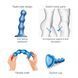 Насадка для страпона Strap-On-Me Dildo Plug Balls Blue Metallic L SO8995 3
