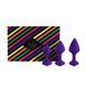 Набор силиконовых анальных пробок FeelzToys - Bibi Butt Plug Set 3 pcs Purple SO5064 фото
