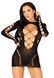 Leg Avenue Long sleeve cut out mini dress Black O/S SO8570 фото 4
