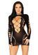 Leg Avenue Long sleeve cut out mini dress Black O/S SO8570 фото 1