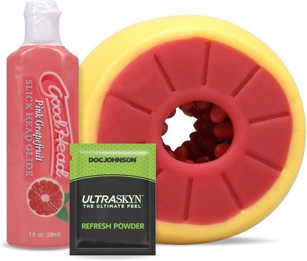 Набір для мінету Doc Johnson GoodHead Grapefruit Blowjob Set - Yellow SX1322