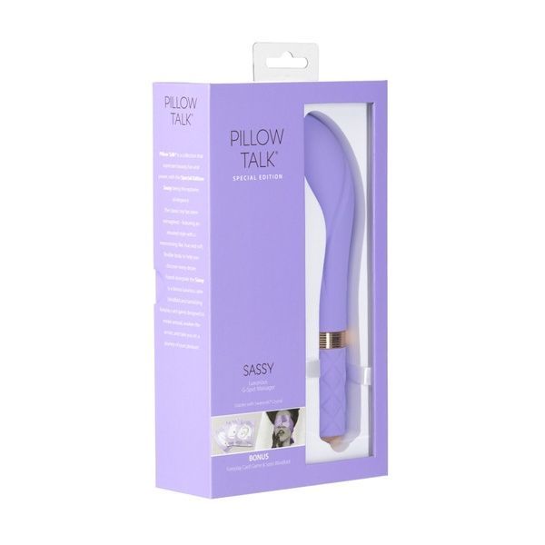 Розкішний вібратор Pillow Talk Sassy Purple Special Edition, Сваровскі, пов&rsquo;язка на очі+гра SO6853