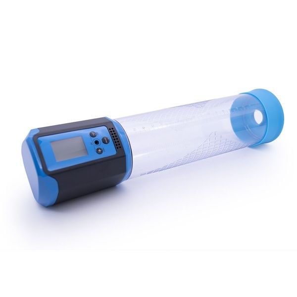 Автоматична вакуумна помпа Men Powerup Passion Pump Blue, LED-табло, перезаряджувана, 8 режимів SO6298