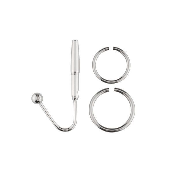 Уретральний стимулятор Sinner Gear Unbendable &ndash; Sperm Stopper Hollow Ring, 2 кільця (2,5 см та 3 см) SO4581