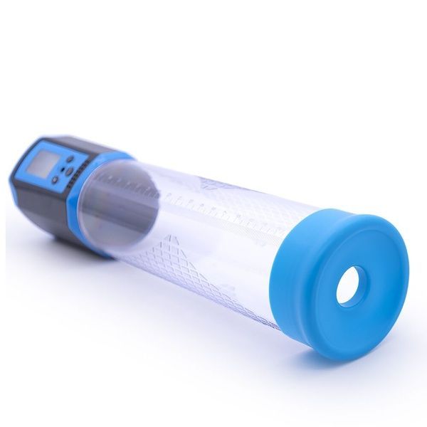 Автоматична вакуумна помпа Men Powerup Passion Pump Blue, LED-табло, перезаряджувана, 8 режимів SO6298