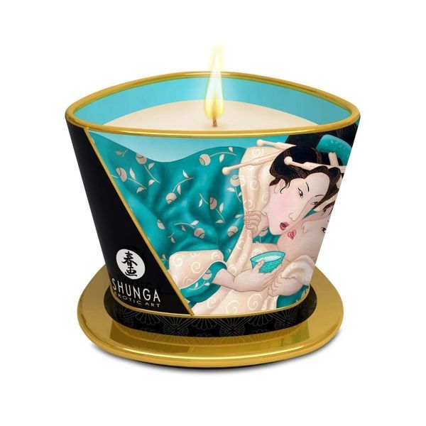 Масажна свічка Shunga Massage Candle &ndash; Island Blossoms (170 мл) з афродизіаками SO3343