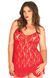 Пеньюар Leg Avenue Rose Lace Flair Chemise Red Plus Size SO9103
