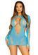 Leg Avenue Long sleeve cut out mini dress Turquoise O/S SO8571 фото