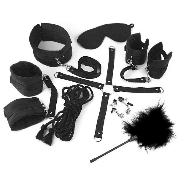Набір БДСМ Art of Sex - Soft Touch BDSM Set, 9 предметів, Чорний SO6598