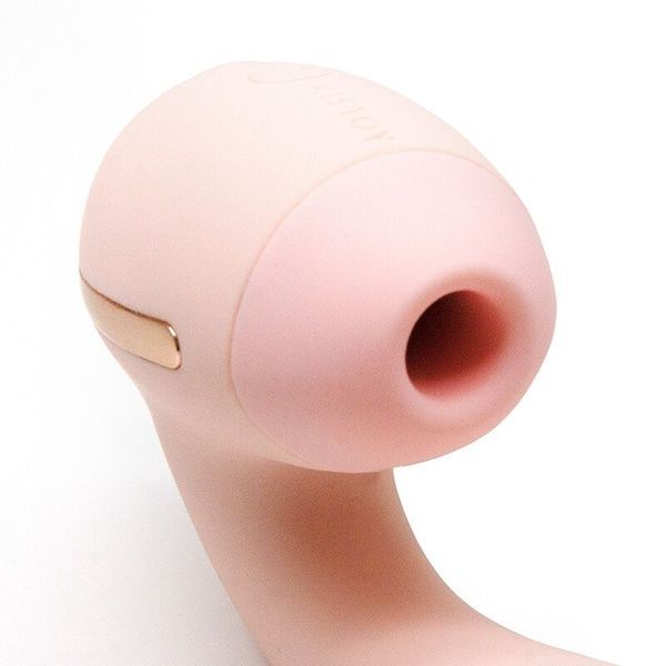 Вакуумний вібратор Kistoy Tina Mini Light Pink, вагінально-кліторальний SO6541