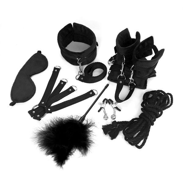 Набір БДСМ Art of Sex - Soft Touch BDSM Set, 9 предметів, Чорний SO6598