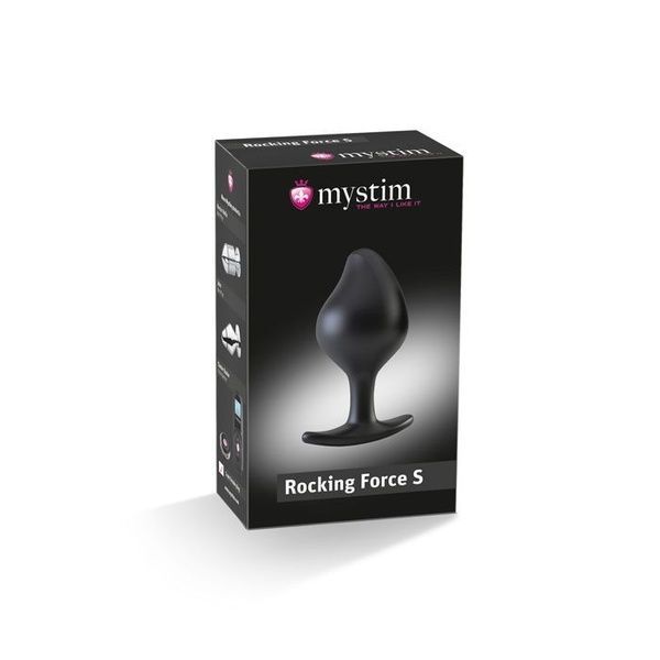 Силіконова анальна пробка Mystim Rocking Force S для електростимулятора, діаметр 3,7 см SO2963