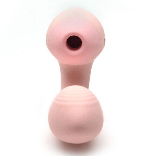 Вакуумний вібратор Kistoy Tina Mini Light Pink, вагінально-кліторальний SO6541