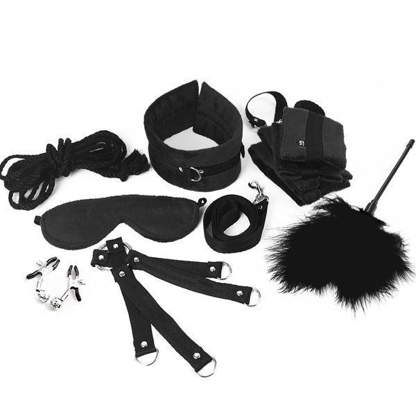 Набір БДСМ Art of Sex - Soft Touch BDSM Set, 9 предметів, Чорний SO6598