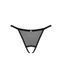Прозорі стрінги з доступом Obsessive Celia Noir crotchless thong XS/S SO7871 5
