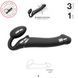 Безремінний страпон з вібрацією Strap-On-Me Vibrating Black L, діаметр 3,7см, пульт ДК, регульований SO3829 2