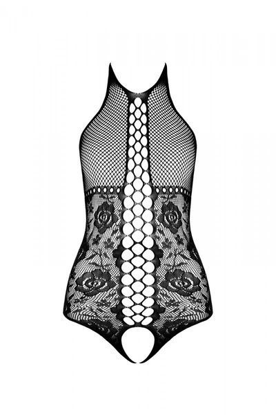 Бодистокинг с имитацией корсетной шнуровки Passion BS094 One Size, white, цветочный узор, с доступом SO8923 фото