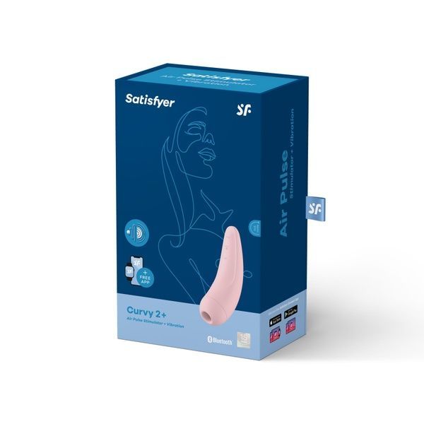 Вакуумний кліторальний стимулятор Satisfyer Curvy 2+ Pink з керуванням через інтернет SO3782
