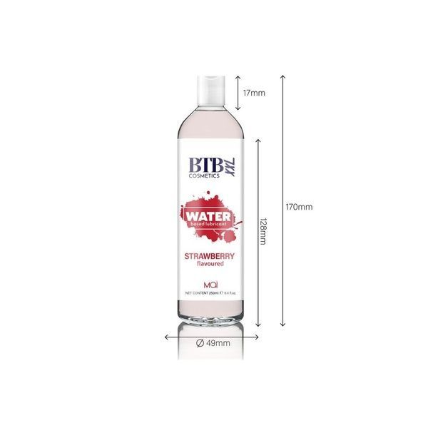 Змазка на водній основі BTB FLAVORED STRAWBERRY з ароматом полуниці (250 мл) SO6567