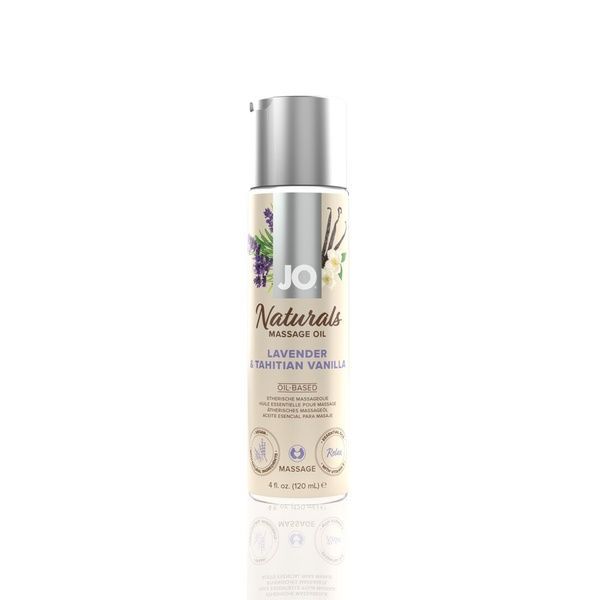 Масажна олія System JO - Naturals Massage Oil - Lavender & Vanilla з натуральними ефірними оліями (1 SO6165