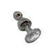 Металлическая анальна пробка Wooomy Lollypop Double Ball Metal Plug M, диаметр 3,1 см, длина 9,4 см SO7414 фото