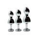 Металлическая анальна пробка Wooomy Lollypop Double Ball Metal Plug M, диаметр 3,1 см, длина 9,4 см SO7414 фото 4