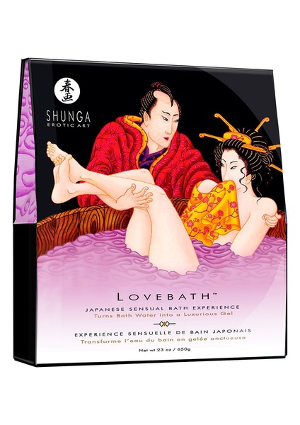 Гель для ванни Shunga LOVEBATH – Sensual Lotus 650 г, робить воду ароматним желе зі SPA ефектом SO2545