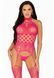 Кружевной бодистокинг с открытым доступом Leg Avenue High neck lace bodystocking One size Raspberry SO8572 фото 1