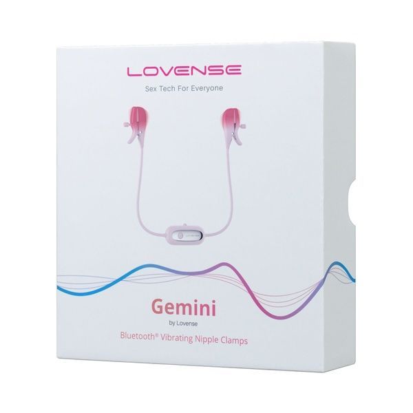 Смарт-вібратор для грудей Lovense Gemini, регулювання стискання соска, можна носити SO7487