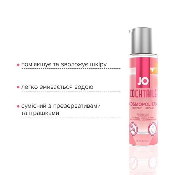 Лубрикант на водній основі System JO Cocktails &mdash; Cosmopolitan без цукру, рослинний гліцерин (60 мл) SO6776
