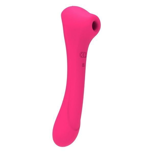 Вібратор та вакуумний кліторальний стимулятор 2-в-1 Alive Quiver Magenta Pink оновлена ​​модель SO6017